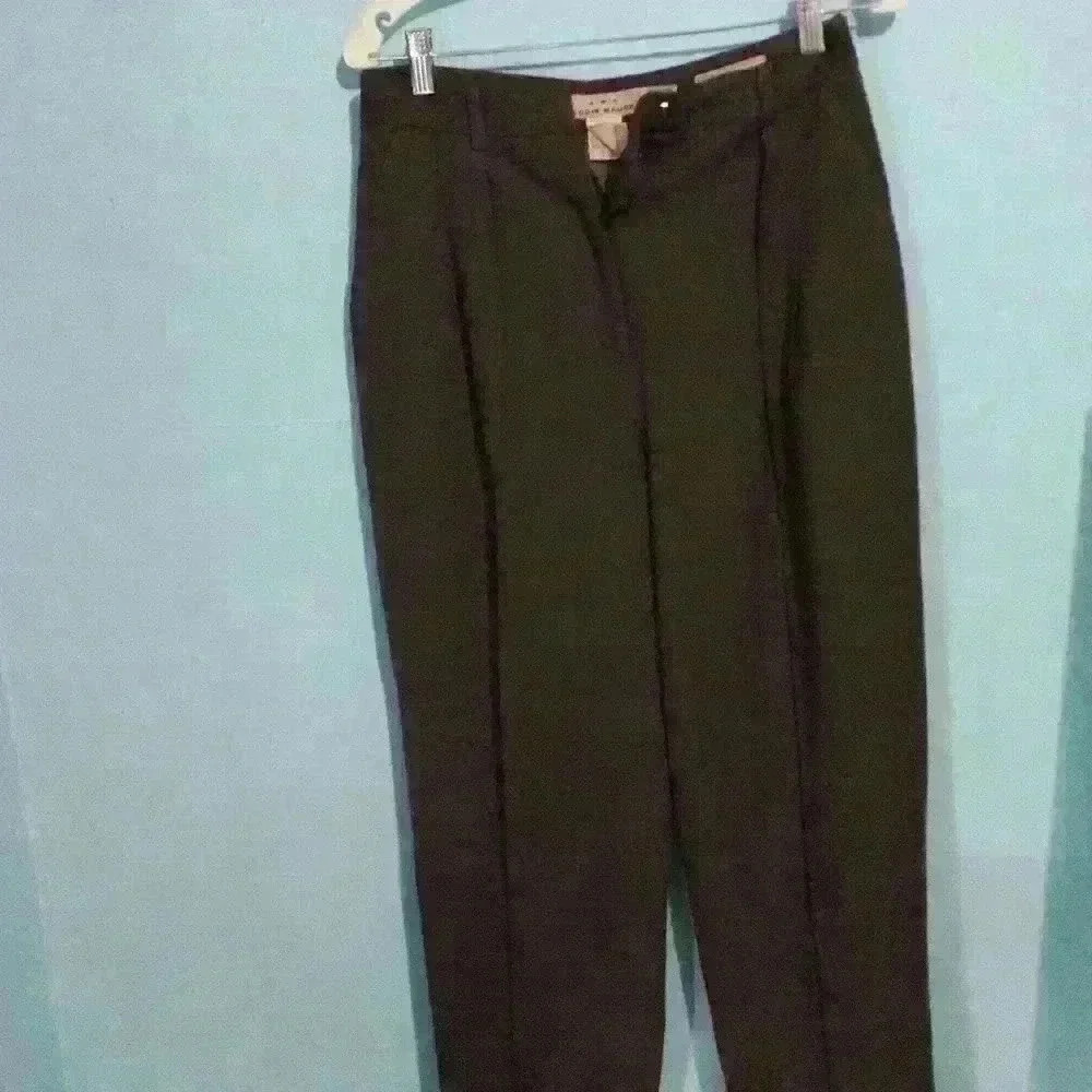 Eddie Bauer women's petite a reverse-fit trousers dark gray polyester